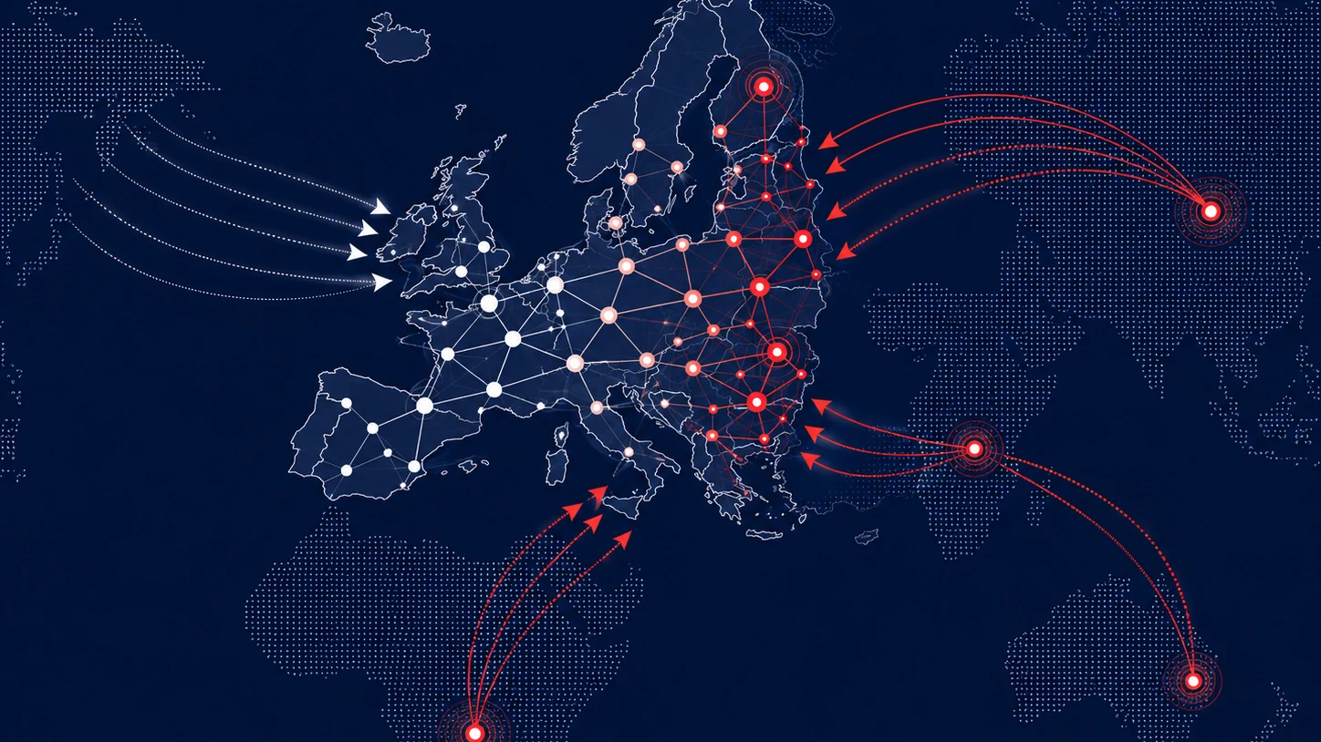 European market network with international demand-entry routes.